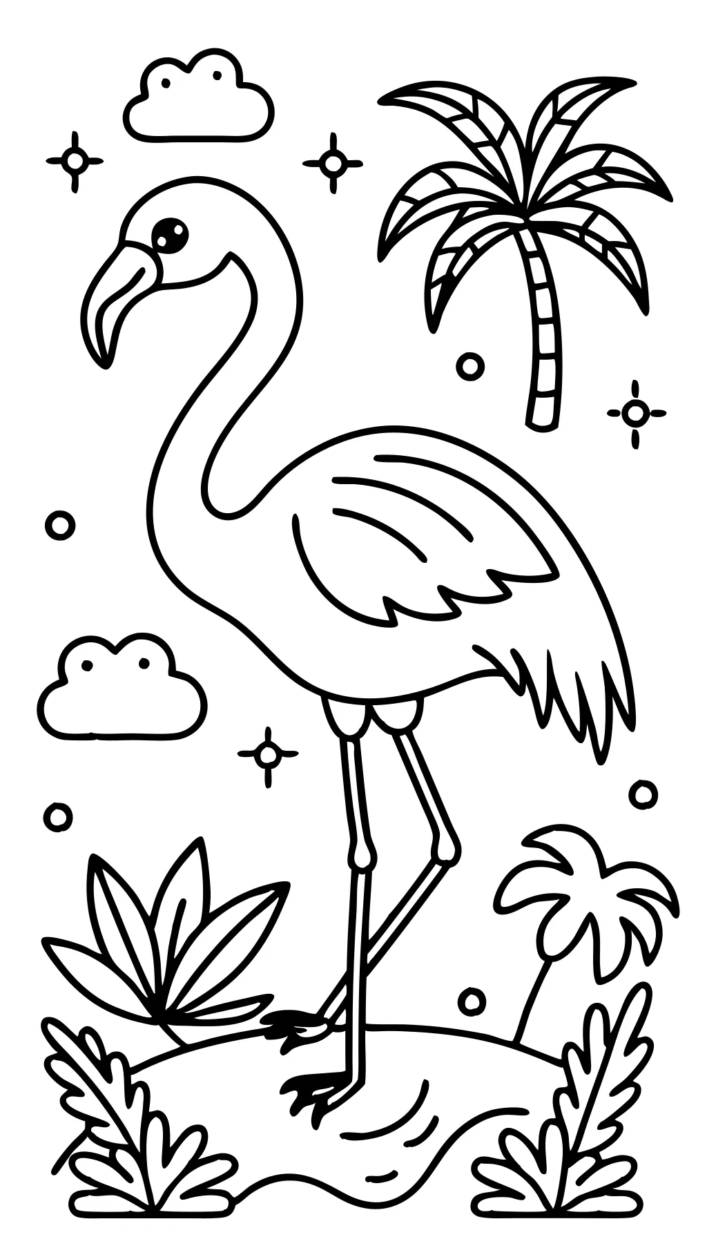 flamingos coloring pages